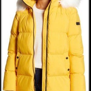 Sam Edelman Yellow Puffer Jacket